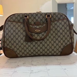 OOAK gucci canvas travel bag, vintage, years 1970’s